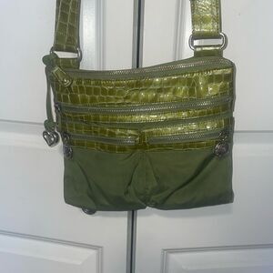 Brighton nylon green crossbody